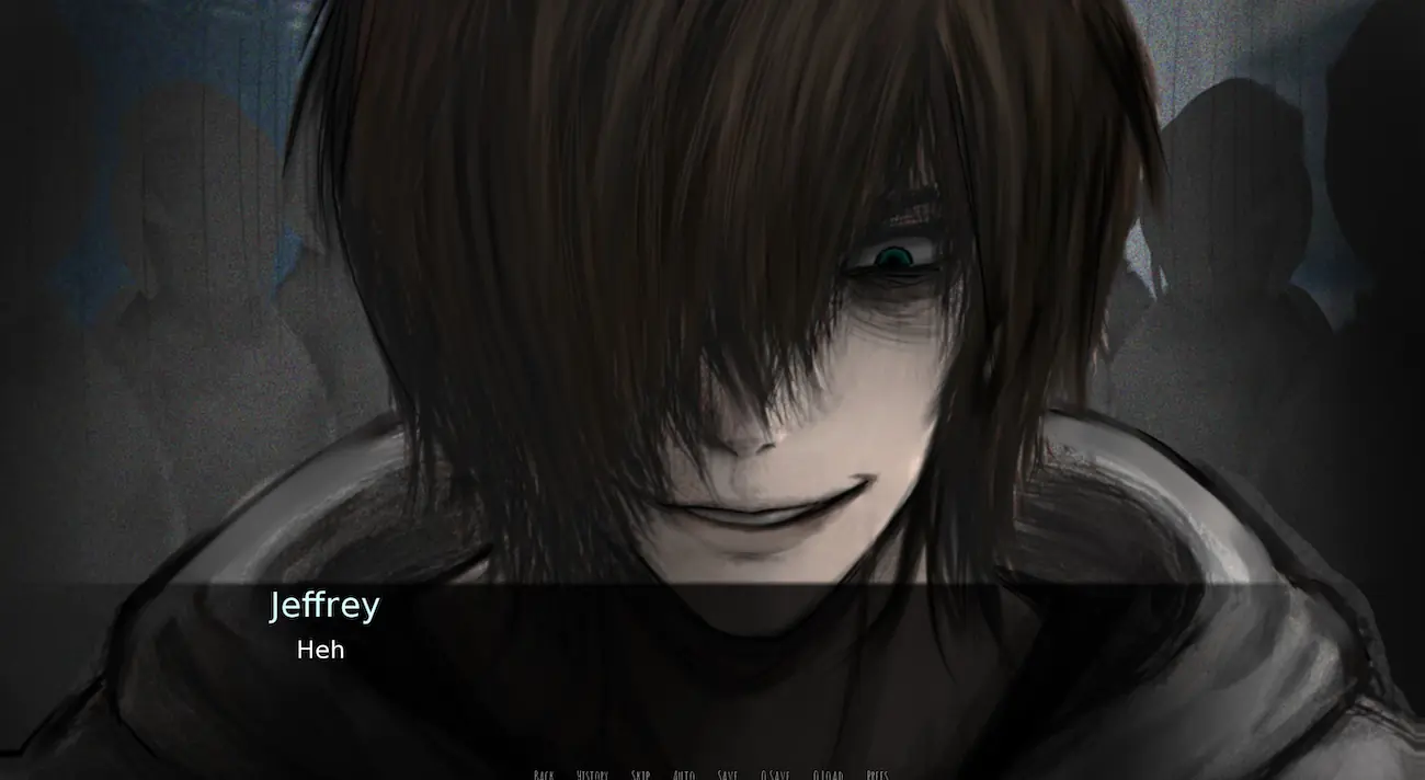 Insomnia Jeff The Killer screenshot with a detailed close-up portrait of the character Jeffrey